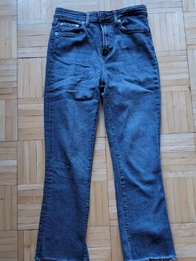 Zara Women's Straight-Leg Jeans in Blue Denim